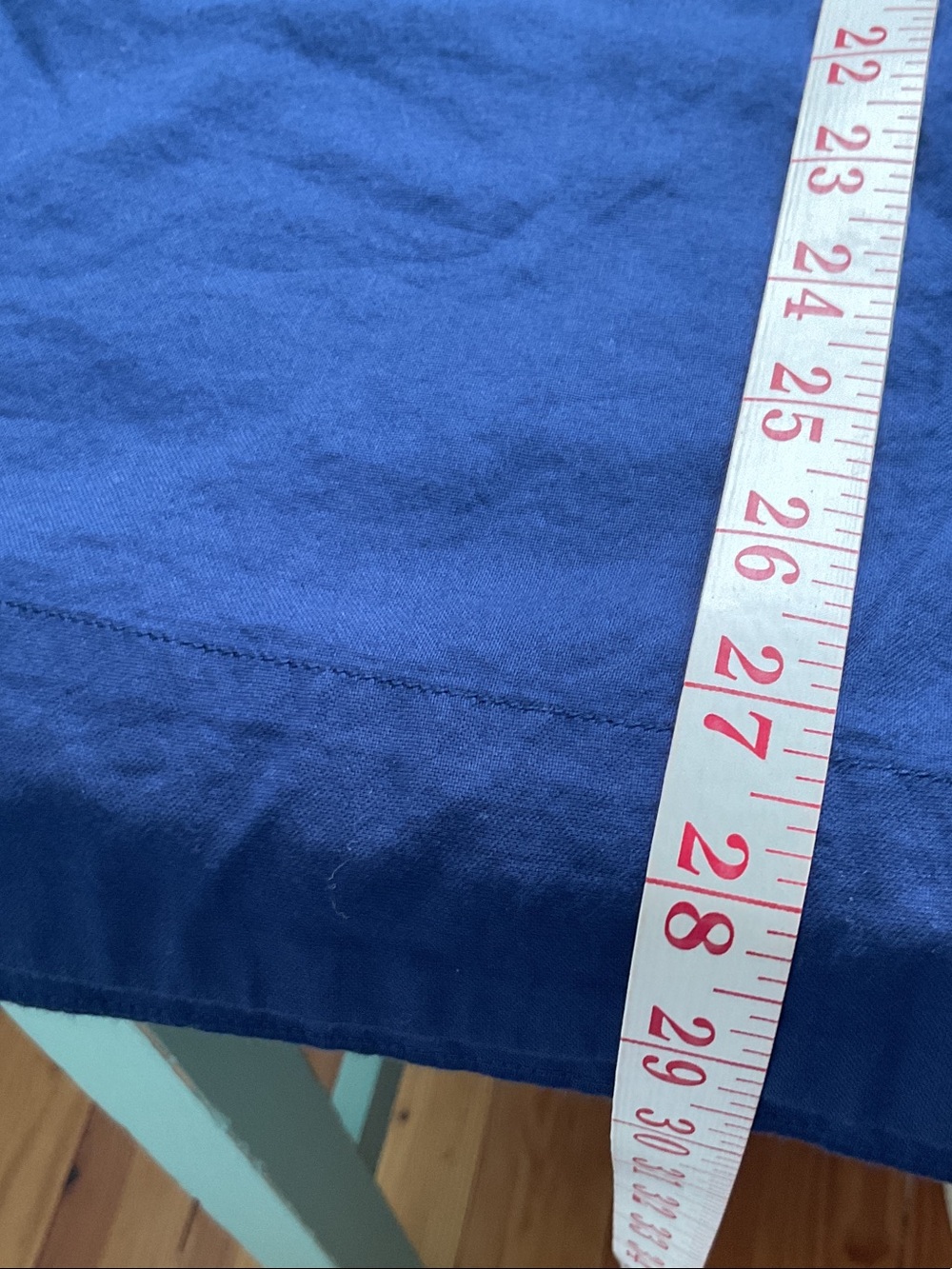 Madewell Navy Button-Trim 100% Cotton A-Line Skirt - Picture 9 of 11
